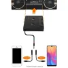 Sistemas 3,5 mm de quatro canais ADAPTER ANTITANGLED MINI ABS ADAPTER DE CASSETE ADAPTER Audio para iPhone