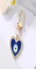 Water Drop Heart Evil Eye Keychain Keyring voor vriend paar Email Blue Eye Bag Car Charm Accessoires Sieraden4958774