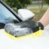 Microviber Car Wash Gloves Chenille waterdichte mitt zachte gaas terug met dubbele met dubbele handschoen Mitt Wax details borstel auto reiniging gereedschap