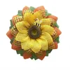 Decoratieve bloemen Garland Sunflowerwreath Hangen Simulatie Blad kunstmatige hangers bruiloft krans bloemen stengel opslag