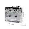 Player TON010 Cassette Player Portable Tape Recorder To Mp3 Full Transparent Shell USB Cassette Capture To MP3 Format Tape Music Player