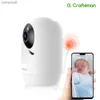 IP-kameror RU BR KR Baby Monitor Y1 WiFi Camera 2.4G+5.8G Wireless Two-Way Audio Cry Detection Home Safety Automatic TrackingC240412