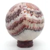 Dekorativa figurer 69mm naturstenfärg Jasper Sphere Globe Crystal Quartz Ball Healing Reiki Carving Craft Minerals Home Decoration