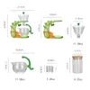 Tee-Sets 1 Set Lazy Tea Magnetic Water-tribierende Deckelschüssel Automatische Kohlglas-Teekanne Dose Tassen und Tablettsuiten