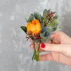 Dekoratif Çiçekler 20 Çift Corsage Manyetik Toka Düğün Buket Boutonniere Fixator Küçük Mıknatıslar Tutucu Broşlar Bride Damat Uygun