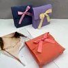 Gift Wrap 500pcs/Lot Est Custom Logo Envelope Velvet Bag With Bow-knot Luxury Flap Suede Accessories Jewelry Pouch