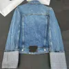 Vestes masculines Nanyou de haute qualité Automne Zeng Koni même style châtiment évasé Crystal Hot Diamond Locomotive Denim pour femmes