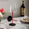 Vers à vin 4/2 / 1pcs liht luxe 250-600 ml Crystal Bevel Concave Bottom Red Wine Lass Handmade OBLET Champan