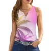 Women's T Shirts Womens Tank Top V Neck Basic Hawaii Casual Flowy Summer Sleeveless Deep Side Cut Tops For Women Camisetas