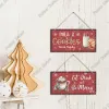 プトゥオの装飾赤いクリスマス木製サイン、メリークリスマスパーティーギフト、家のための吊り壁の壁の装飾、3.9 x 7.8インチ