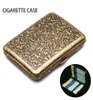 Metal Cigarette Case Box Double Sided Spring Clip Open Pocket Holder for 20 Cigarettes8578462