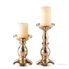 Kerzenhalter QX2E European Style Halter Gold Metal Candlestick für Hochzeit Herzstück Haus