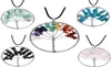 12PCSSet Tree of Life ketting Natuurlijke genezingsboom van het leven hanger amethist rose kristal ketting edelsteen chakra sieraden voor wo8617697