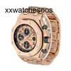 Men Top App Factory AP Automatic Watch AudempiGues Royal Oak Offshore Watch 42 mm en or rose rose or