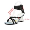 Kleiderschuhe Krazing Pot Special Design gemischte Farben Sommer Strange High Heel Young Lady Daily Wear Mode Elegante Frauen Sandalen L92