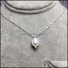 Anhänger Halskette Süßwasserperl Wasser Tropfen Halskette für Frauen Mädchen S925 Sterling Sier handgefertigte Modeschmuck Freundin Drop del dh29e