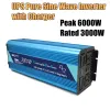 3000W Pure Sine Wave Inverter incorporato UPS 15A 25A Controller di carica 2000W DC 12V 24v su AC 220V 50Hz da 60Hz Charger Home Auto Utilizzo