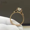 18K Rose Gold Plated Original 2 Diamond Test Past D Color Ring Brilliant Cut Sparkling Gemstone Cow Head Rings240412