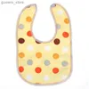 Bibs Burp Cloths 1 Piece Baby Dot Kids Bibs Saliva Burp Boy Girls Newborn Feeding Accessories Infant Baberos Waterproof Toddlers Stuff Cloth Y240412