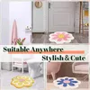 Carpets Non Slip Bath Mat For Bathroom Absorbent Rug Bathmat Cute Flower Shower Green