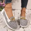 Scarpe casual piatti catena da donna moca