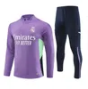 Rainfootball Tracksuit Chandal Real Madrids Tracksuit T 2024 25 Vini JR Bellingham Camavinga Men and Kids Kit Survlement Training Suit Succer Stack