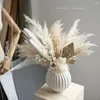 Decorative Flowers Natural Dried Decor Bouquet Wedding Floral Arrangement Fluffy Reed Pampas Grass Christmas Farmhouse Boho Home Decoration