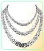 Collares de plata gruesos Collar de acero inoxidable unisex Bizantino Cadena de plata