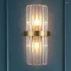 Lampes murales nordic cristal en cuivre LED