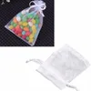 Storage Bags Encrypted White Organza Drawstring Bunch Yarn With Gift Candy Bag 100pcs Organizer Vacuum Travel