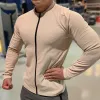 Jaquetas outono de inverno esporte de inverno Men zipper elástico rápido seco respirável jaquetas de corrida ginásio esportivo esportivo esportivo esportivo