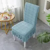 Stoelbedekkingen Jacquard Dining Rok Stretch Spandex Accent Elastische Slipcovers Zitbeschermer voor woonkamer Keuken EL