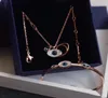 Designer sieraden luxe sieraden demon oog ketting armband oorbellen 925 zilveren natuurlijke diamant ingelegd met box2476550