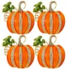 Dinnerware Sets 4 Pcs Napkin Buckle Gifts Dinner Rings Decorations Pumpkin Alloy Lovely Buckles Thanksgiving