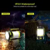 Nouvelle lampe de camp Camping USB rechargeable lampe de poche Dimmable Spotlight Light Light Imperproof Searchlight Lantern d'urgence