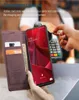 Multifunctioneel lederen retro frosted bank -kaarthouder portefonische telefoonhoesje voor Samsung Note 20ultra S20FE S20 S10 S9 S9 S8 A51 A71 M31 3963761