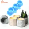 1 Set betongformar silikon kaktus blomma potten mögel keramisk lera hantverk gjutning betong kopp mögel leveranser grossist