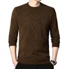 Pulls pour hommes Fall Hiver Poulain Couleur solide Coul rond