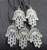 Gioielli Whole Lotti 50pcs Lucky Lega Lucky in lega fatima Hamsa Pendants incantatura Amulet Ealte Eye Necklaces Regalo per uomini donne HJ9800691