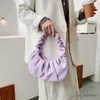 Handbags 2023 Summer Pleated Handlebags For Women PU Cloud Bags Leisure Armpit Bag Shopping Shoulder Bags Dumpling Handbag Female