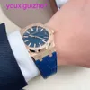 Laatste AP pols Watch Royal Oak Series 15510or OO D315CR.02 Rose Gold Blue Plate Mens Fashion Leisure Business Watch