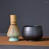 Zestawy herbaty luwu japońska ceramiczna matcha herbata narzędzie cha miski chińskie akcesoria