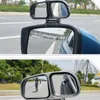 Achteruitkijkspiegel 360 graden blinde spiegel spiegel vierkante auto brede hoek zijkant achter spiegel dubbele universele bolle spiegel dual