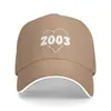 Ball Caps Classic Love 2003 Année à l'intérieur du coeur vintage Cap de baseball pour les hommes Femmes Personnalisés Adultable Adult Dad Hat Spring