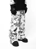 Herrenhosen High Street Hip Hop Avantgarde Style Wide Leg Casual Snow Tarnung Musterhose