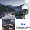 PTZ Camera's Saikiot Ptz WiFi Icsee Camera 5MP 50x Zoom 4G Intelligent PTZ Camera Automatisch tracking CCTV Security Monitoring System 4G SIM PTZ Camera C240412