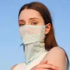 Schals Anti-UV-Sonnenschutzmaske waschbares Seidengesicht Bandana wiederverwendbares UV Sonnencreme Schal Frauen Männer