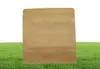 100 bitar Lot 5 storlekar Stand Up Kraft Paper Food PALLS DOPPACK ZIP LOCK BROWN STORAGE PAPER BAK CLEAR Fönster Bulk Matpaket Väskor6056744