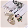 Impostazioni di gioielli Flower Pearl Spilla di strass per le donne Accessori di moda 9 Stili Pin fai da te Delivery Delive Dh8KW DH8KW