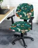 Noordse stijl bloem palmblad vlinder elastisch fauteuil stoel stoel omkeerbare bureaustoel stoel slipcover split stoel covers